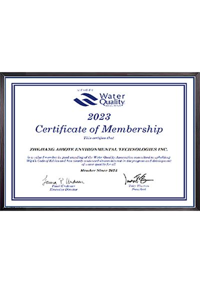  WQA Certificación de la Asociación de Calidad del Agua